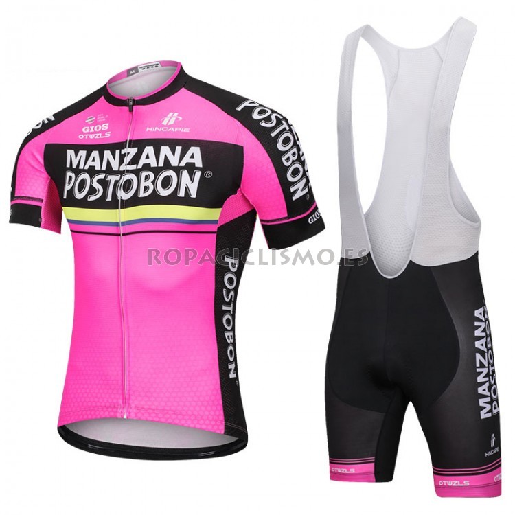 Maillot Manzana Postobon Tirantes Mangas Cortas 2018 Rosa